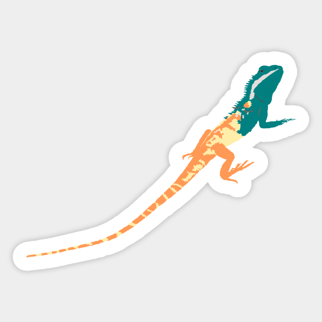 Indo-Chinese Forest Lizard Sticker by stargatedalek